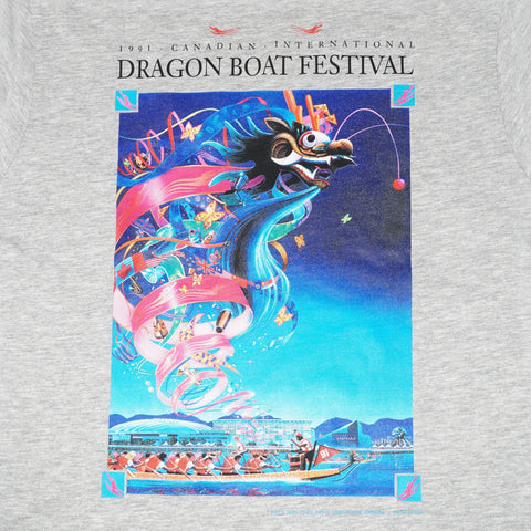 1991 Canadian International Dragon Boat Festival - Heather Grey Ringspun T-Shirt